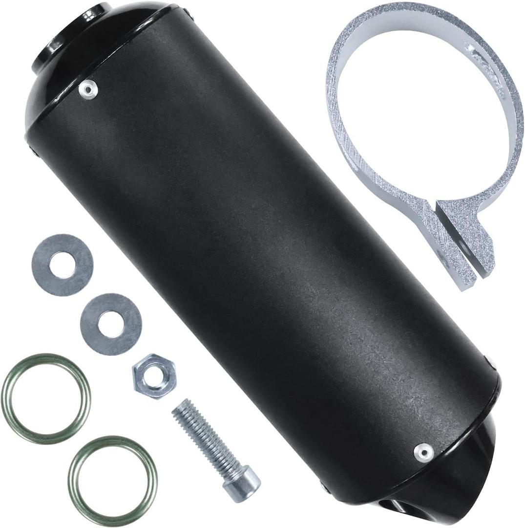 28mm 1.1 Exhaust Silencer Muffler Clamp Gasket for 50cc 70cc 90cc 110cc 125cc TRX90 ATC70 ATC200X TTR110 TTR125 KLX110 Apollo RFZ Coolster Lifa Taotao Dirt Pit Bike ATV Quad Mini Bike Black