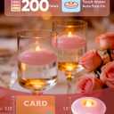 Homemory 12 Pack 3 Flameless Led Floating Candles, 200 Hour Pink Battery Operate Waterproof Tealights for Cylinder Vases, Centerpieces at Wedding Decor, Party, Pool