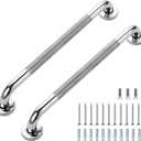 Grab Bars for Shower, 2 Pack 18-Inch Anti Slip Shower Handles for Elderly, Safety Shower Grab Bar, Stainless Steel Handicap Grab Bars for Bathroom (Polished Nickel 1" Diameter)