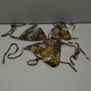 Women Camo Bikini Set, Padded Top Tie Side Bottom Triangle Bathing Suit, Camouflage Green Bikini (X-Small)