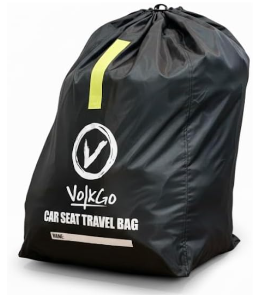 V VOLKGO Car Seat Travel Bag For Airplane with Padded Backpack Shoulder Straps, Gate Check Bag, Car Seat Bags for Air Travel Carseat Travel Cover, Carseat Travel Bag Cover for Airplane Travel