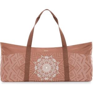 Gonex Yoga Mat Bag, Extra Large Canvas Gym Bag with Waterproof Pocket Metal Zipper, Fits Mat & Blocks, Stylish Yoga Mat Carrier for Women, Ideal for Yoga, Pilates, Workout, Travel (Dark Khaki)