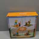 Marble Runs for Kids 4-8, Dinosaur Toys, Interactive Learning STEM Building Toys with 4 Race Track, Compatible with All Major Brands for Kids Ages 3 4 5 6 7 8+ Boys Girls Gifts (Yellow)