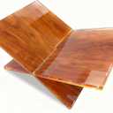 Acrylic Book Stand - Open Book Display Stand for Reading, Bible, Cookbook, Magazines, Textbooks, Recipe Holder (Wood Grain Pattern)
