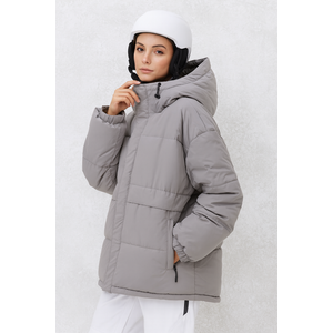 NOMADIKA Oversize Waterproof Ski Jacket Thick Snow Coats with Detachable Hood Winter Skiing Snowboard Jackets for Women Men, Size XL, Dark Grey