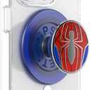 PopSockets Phone Grip for MagSafe with Kickstand, Magnetic Stand, Swappable Top, Secure Hold for iPhone MagSafe Cases, Phone & Tablet Grip, Spiderman - Enamel Peter Parker Suit