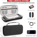 CBDYWVR Carrying Case for Nintendos Switch 2(2025) ,Ultra Slim Premium Portable Travel Case Compatible with Switch 2 Accessories,Switch 2 StorageCase with 10 Game Card Slots,Accessories Storage Bag (Black)
