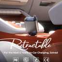 LISEN Upgraded Dual Type C Retractable Car Charger 4 in 1, 69W fast Car Charger USB C for iPhone 17, Valentines Day Gifts for Him Her Men Women, Car Accessories for Galaxy S25 Phone 17 Pro Max 16 15