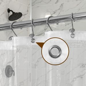  Plastic Shower Liner Clear - Premium PEVA Shower Curtain Liner with Rustproof Grommets, Waterproof Cute Lightweight Standard Size Bathroom Curtains - Clear 72x68