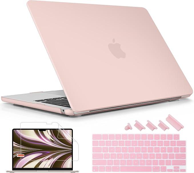 Compatible with MacBook Air 15 inch Case M4 A3241 M3 A3114 M2 A2941 2025 2024 2023 Releaes, Plastic Hard Case with Keyboard Cover & Screen Protector for Mac Air 15.3" Fits Touch ID, Baby Pink Compatible with MacBook Air 15 inch Case M4 A3241 M3 A3114 M2 A2941 2025 2024 2023 Releaes, Plastic Hard Case with Keyboard Cover & Screen Protector for Mac Air 15.3" Fits Touch ID, Baby Pink