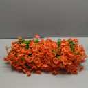 Yunlly 24" Fall Artificial Mum Topiary Balls with Flowers Set of 2 Fall Topiary with Morning Glory for Outdoor Autumn Front Porch Decor, UV Resistant Faux Bush Shrub for Garden Indoor Decor(Orange)