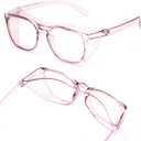 JOO'RTI Anti-Fog Safety Goggles Anti-Blue Light Saftey Glasses Anti-Dust Protective Eyewear for Women and Men (Lilac)