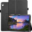 Case for Onn. 10.1 Inch Tablet Gen 4 Model:100135925 2024 Release - Folio PU Leather Stand Cover with Pencil Holder, Black