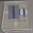 MooMee Striped Duvet Cover Set 100% Washed Cotton Linen Like Textured Breathable Durable Soft Comfy (Tannish Linen Grey White Wide Stripes, Queen 90"x90")