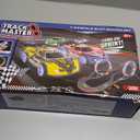 2-in-1 Slot Car Race Track Set with 4 High-Speed Cars, Electric Track, Dual Racing Game with 2 Controllers, Circular Overpass Design Featuring Flash Tracks. Toy Gift for Boys Kids Ages 4-6 6-8 8-12