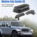 Rear Defogger Cable Cover & Window Grip Handle Kit Fit for Jeep Wrangler JL & Wrangler 4xe 2018-2024 Rear Window Accessories