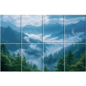 Art Acoustic Panels Soundproof Wall Panels, 48 X 32Inches Acoustic Panels Sound Absorbing, Decorative Acoustical Wall Panels, Sound Panels Noise Reducing for Home & Office(Mountain Ranges)