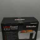 Mueller UltraToast Full Stainless Steel Toaster 4 Slice, Long Extra-Wide Slots for Bagels and Waffles, 6 Browning Levels, LED Display, Cancel/Defrost/Reheat Functions & Removable Tray, Kitchen Gadgets