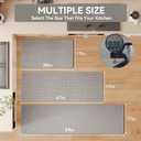 YDKGL Kitchen Mat Set of 2 PCS, Cushioned Non Slip Rugs for Kitchen Floor, Absorbent Runner Comfort Standing Mats Washable for Kitchen, Office, Home Grey 17x30+17x47