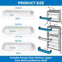 29325760166 RV Refrigerator Door Shelf Kit Compatible with Dometic DM2672 DM2682 DM2683 DM2862 DM2652, Replace RV Fridge Freezer (3316081901) /Upper (2932576016) /Bottom (2932575018) Door Shelf