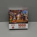 BenBen Puzzles for Adults 1000 Pieces, Dogs' Dinner Party, Dog Jigsaw Puzzle with Letters on Back, Funny Animal Puzzle, Challenging Puzzles for Family Game Night, Home Décor
