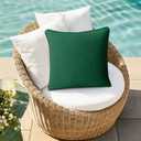 Pack of 2 Outdoor Throw Pillows 18x18 Inch, Water-Repellent & Fade Resistant Patio Pillows with Inserts, All Weather Decor for Patio Furniture Garden Couch Poolside, Green