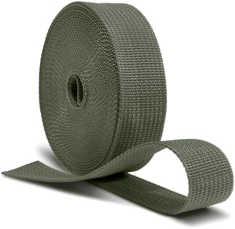 12 Yards Webbing 1" & 1.5" & 2" Polypropylene Webbing Strap 1 Inch 1.5 Inch 2 Inch Wide Webbing Strapping for Bags/Lawn Chair/Pool Solar Cover DIY Crafting