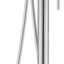 YAGATAP Freestanding Bathtub Faucet Floor Mount Tub Filler Brushed Nickel High Flow Shower Faucets with Handheld Shower Mixer Taps Swivel Spout
