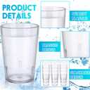 Hoolerry 48 Pcs Plastic Drinking Glasses Set 5 oz Clear Plastic Tumblers Stackable Frosted Cup Reusable Drinking Glasses Cups Bulk for Weddings Party Restaurant Kitchen (Transparent)