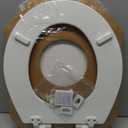 Mayfair Cassel Slow Close Toilet Seat, Easy Clean, Non Slip Premium Wood Seat, Easy Install, Made in USA, Round, White