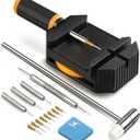 JOREST Watch Link Removal Kit, Resizing Tool for Bracelet Adjustment & Replacement, Pin Remover for Sizing Strap, Watch Adjuster, Hammer for Watch Repair, Adjust Band, with User Manual, Punches (Orange)