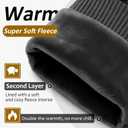 Women's Winter Warm Gloves With Touch Screen Texting Fingers, Windproof, Fleece Lined, Thick Warm Gloves (Medium, Grey)
