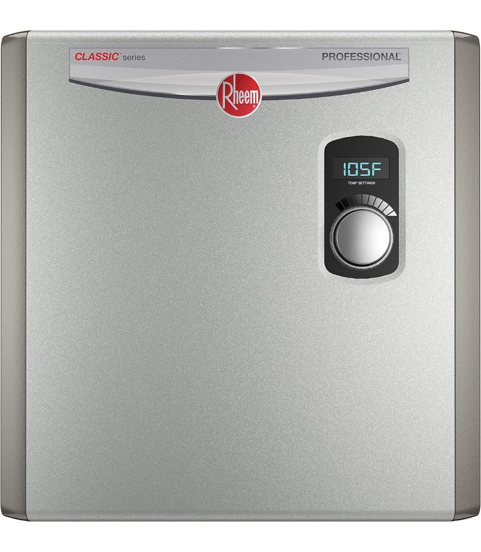Rheem RTEX-24 24kW 240V Electric Tankless Water Heater, Gray