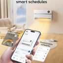 Dreo Smart Wall Heater, Electric Space Heater for Bedroom 1500W, 120 Vertical Oscillation, Adjustable Thermostat, Remote Control, 24H Timer, Easy-Mount Heater for Indoor Use, Works with Alexa, WH719S