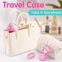 DreamGenius Travel Razors for Women, Travel Size Toiletries Include 1 Handle and 2 Cartridges, Extra Smooth 5-Blade Travel Essentials Razor with Case for Shaving, Pink