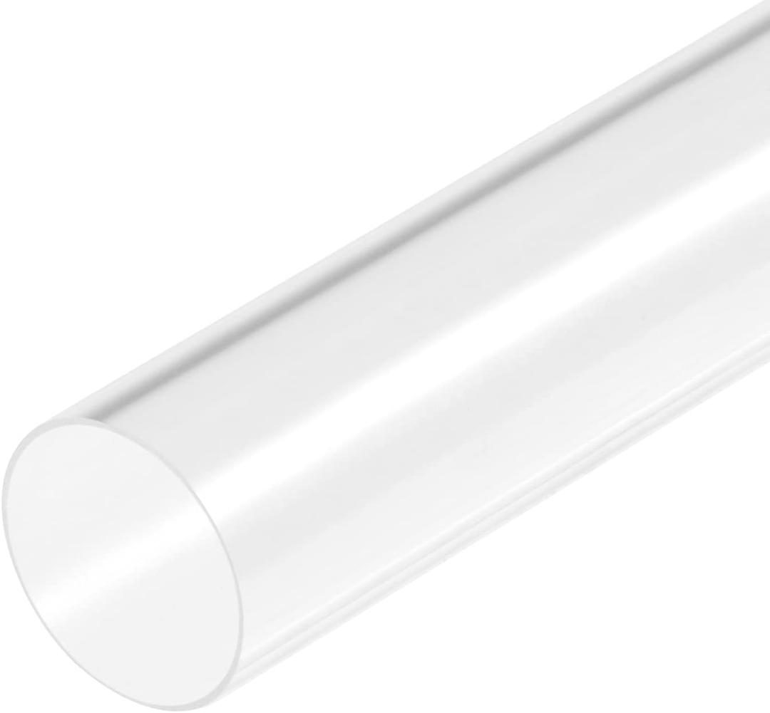 MECCANIXITY Acrylic Pipe Clear Rigid Round Tube 66mm(2 5/8") ID 70mm(2 3/4") OD 18" for Lamps and Lanterns, Water Cooling System