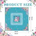 Flower Mahjong Tablecloth 55" x 55" Polyester Square Instructional Design with Rules for Family Game Night Party Favor Supplies
