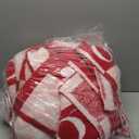 Buryeah Valentine's Day Knit Throw Blanket, 50 x 60 Inch Heart Red Pink White Reversible Knitted Throw Blanket, Soft Lightweight Cozy Love Gift for Wife Women Couch Sofa Bed Decor