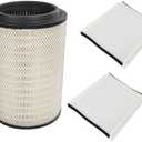 Engine & 2 Air Filters P606720 P606555 Compatible with Volvo VNL 780 760 860 670 630, VN 780 670, VH VHD VNM D12 D13 D16 Replaces RS4642 LAF9201 AF26405 CAF24000 49084 20411815