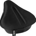 Bikeroo Comfort Bike Seat Cushion - Padded Gel Cover for Exercise, Mountain & Road Bikes, Universal Fit for Peloton & Stationary Bikes (Black)