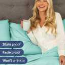 Extra Deep Queen Sheet Set - 6 Piece Breathable and Cooling Sheets - Hotel Luxury Bedding for Women, Men, Kids & Teens - Easy Secure Fit - Soft, Wrinkle Free and Comfy - Extra Deep Pockets - Spa Blue
