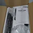 Upgraded Floor Lamp for Living Room, Dimmable Black Floor Lamp with LED Bulb,Modern Standing Lamp with Marble Base,Tall Floor Lamps for Bedroom Reading Office Corner Nursery