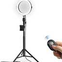 Bower 8" Selfie Ring Light Studio with Adjustable Tripod and Phone Holder – Professional Photo and Video Lighting Kit for Vlogging, Streaming, and Social Media Content Creation