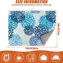 Blue Floral Dish Drying Mat for Kitchen Counter Microfiber Absorbent Dish Kitchen Drying Mat Draining Reusable Washable for Dishes/Utensils/Counterto