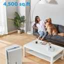 Midea 4,500 Sq. Ft. Dehumidifier With Pump Included, 50 Pint - Ideal For Basements, Large & Medium Sized Rooms, And Bathrooms (White)