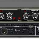 Audio Compressor, Professional Dual-Channel Black Dynamic Processor with Noise Gate & Sidechain Insert for Studio, Live & Streaming – 1U Rackmount, XLR/TRS Inputs