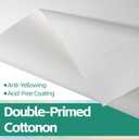 35.43in ×19.69ft Double Primed Cotton Canvas,Large Canvas Roll for Painting | White Unstretched Artist Painting Backdrop for Oil, Acrylic Painting, and Gouache