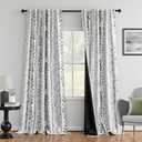MEETSKY Sage Green Blackout Curtains 72 Inches Long 2 Panels Boho Curtains for Living Room Thermal Insulated Privacy Protection Rod Pocket Drapes for Bedroom, Leaf Print Window Treatment, 50" Wide
