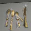 20 Piece Gold Silverware Set,for Home,Kitchen,Restaurant.Gold Flatware Set,Stainless Steel Cutlery Utensil Set include Forks,Knives,Spoons