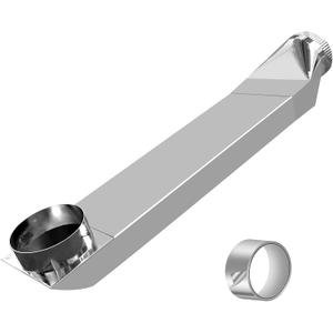 UD48S 4 in stainless steel Dryer Vent Duct 90 Degree Inlet Straight Outlet for Whirlpool Dundas Jafine Lambro Genuine OEM Telescoping Vent Kit 26 To43 in Suitable for all 4in outlets dryer vent